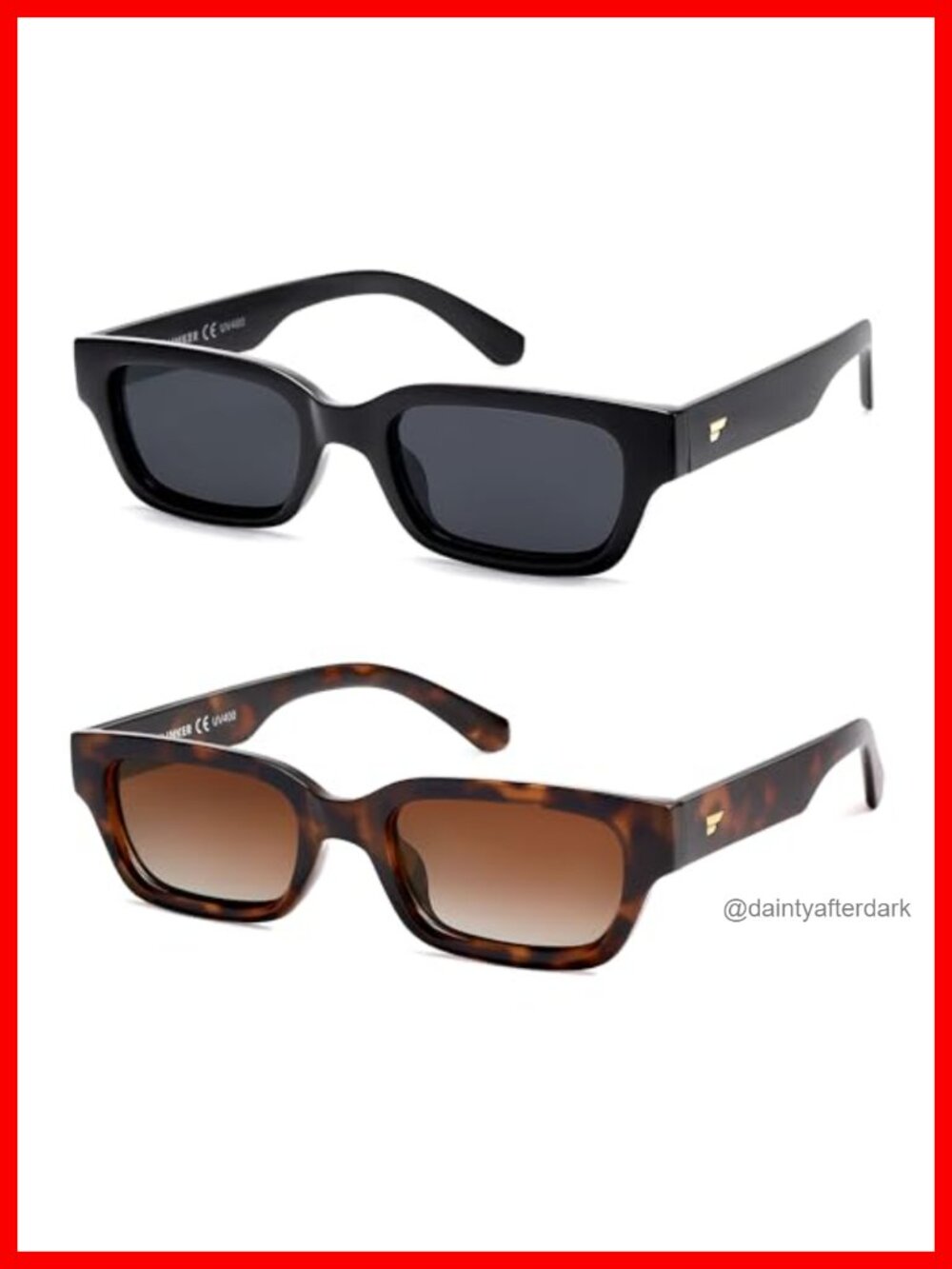Polarized Square Cat Eye Sunglasses for Women UV400 Full Frame